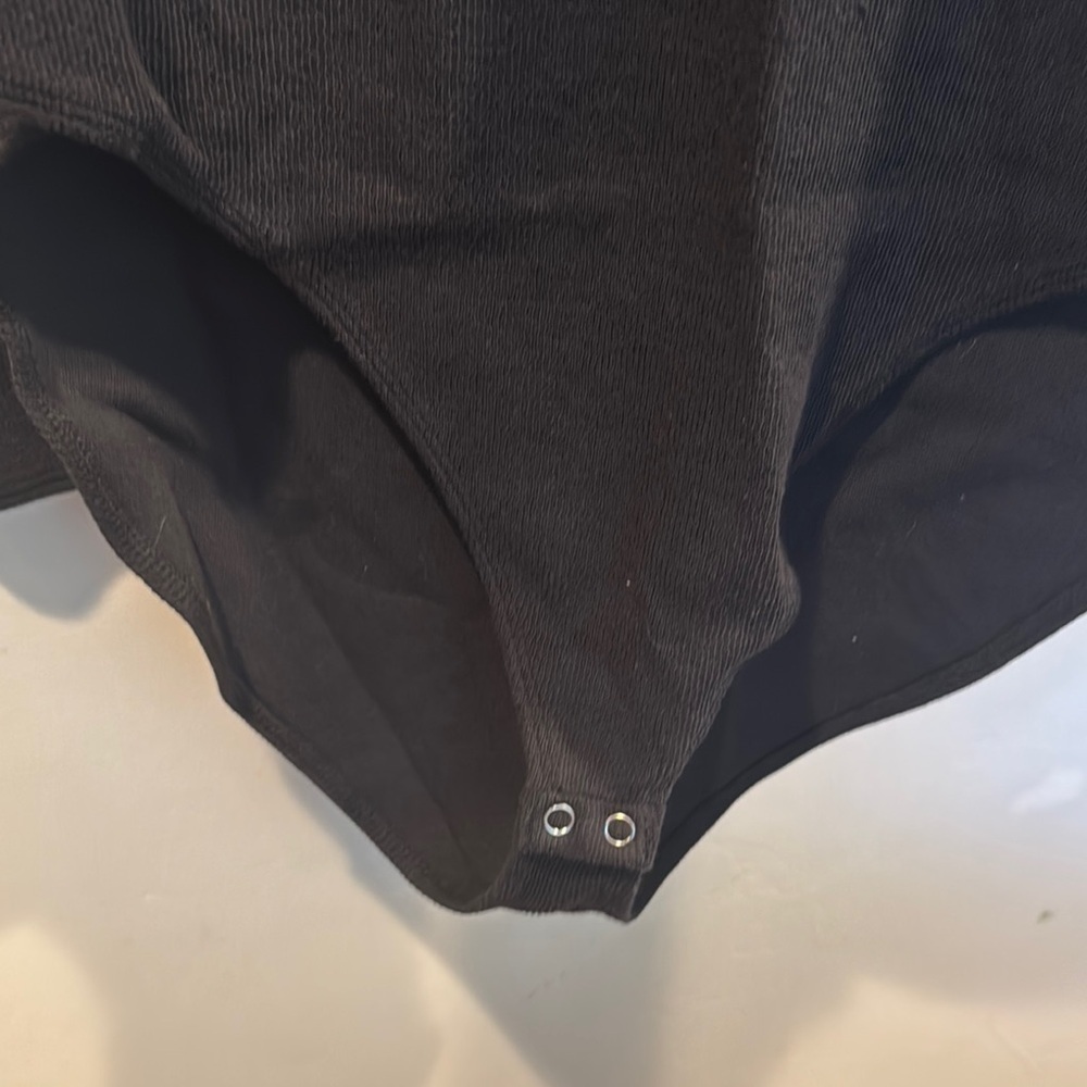 Good American Ribbed Black Long Sleeve Bodysuit XL - Picture 3 of 5